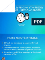 Teaching Listening Strategies in The Inclusive Classroom