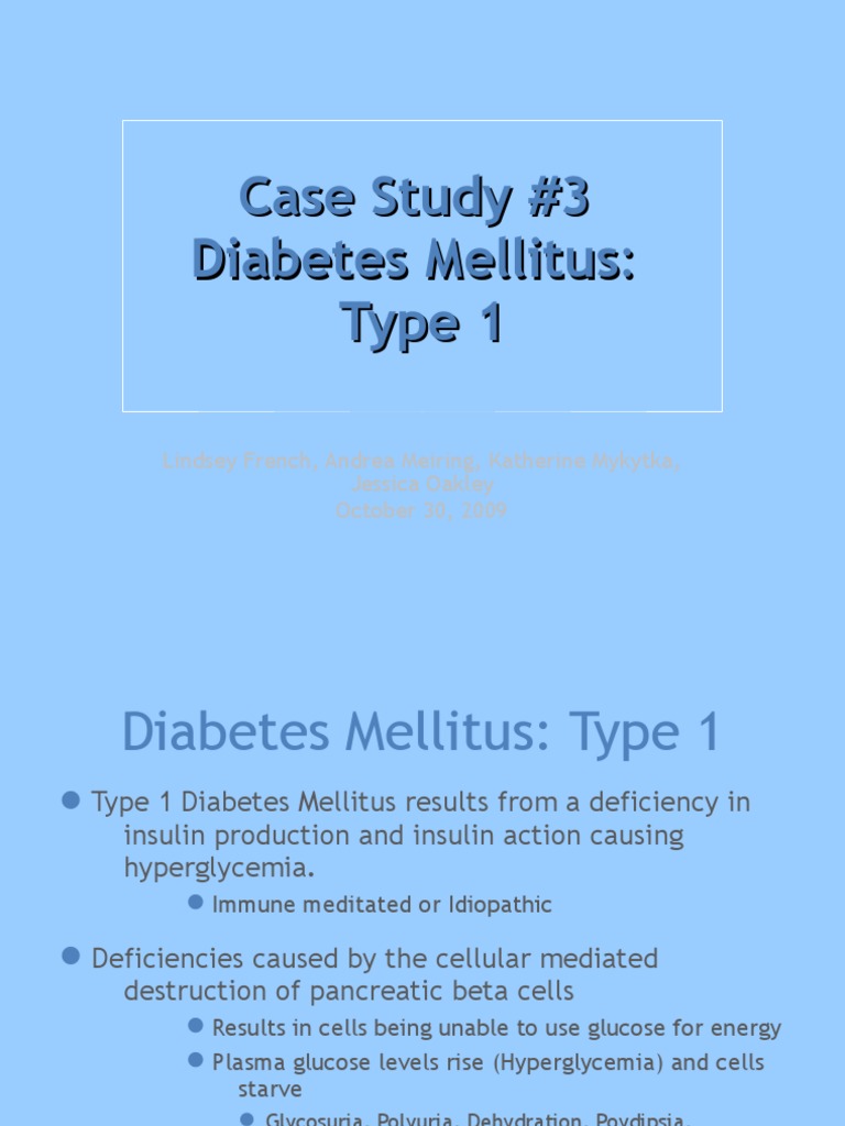 Type 1 Diabetes Case Study Analysis | PDF | Diabetes Mellitus Type 1 ...