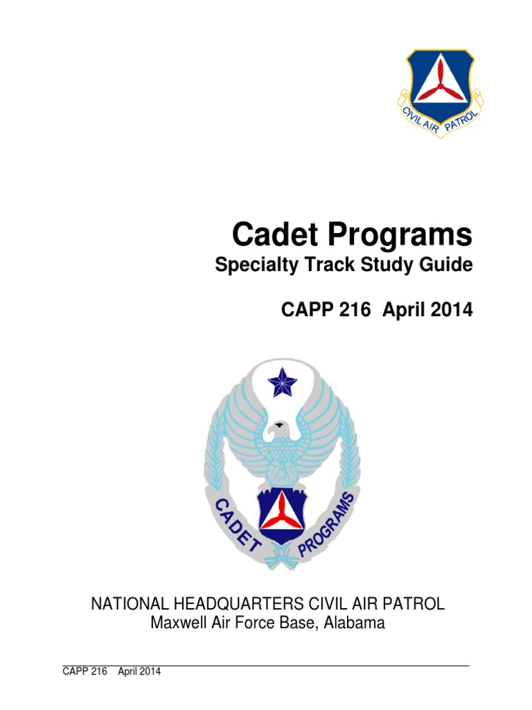 Cadet Programs Officer Study Guide | PDF | Civil Air Patrol | Cadet