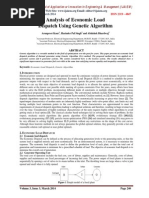 Analysis of Economic Load Dispatch Using Genetic Algorithm