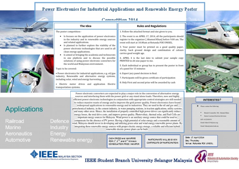 Power Electronics Poster Competition 2014 | PDF | Renewable Energy ...