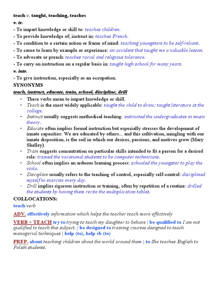 Understanding the Verb 