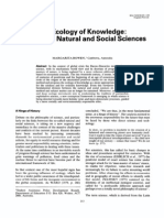 The Ecology of Knowledge: Linking The Natural and Social Sciences