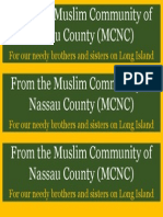 From The Muslim Community of Nassau County