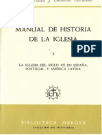 Manual de Historia de la Iglesia 10. Siglo XX en España, Portugal y América Latina (H. Jedin)