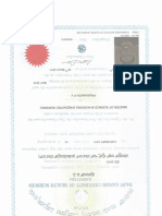 Prashanth MSC Certificate