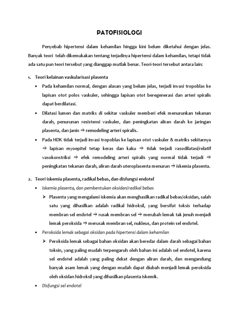 Patofisiologi Hipertensi Pada Ibu Hamil