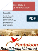 Case study on Pantaloon Retail's service management strategies