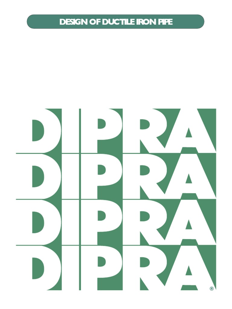 Dipra Design Of Ductile Iron Pipe Pdf Strength Of Materials