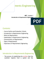 MBIT - Lecture 1 Introduction To Requirements Engineering