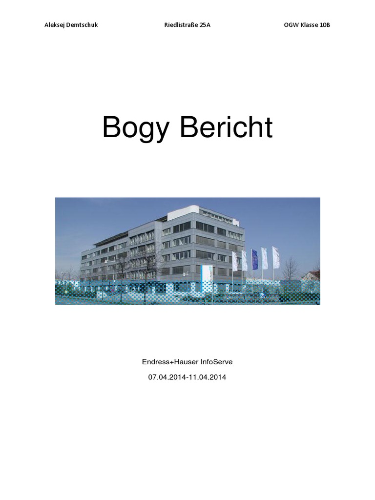 Bogy Bericht Computing Technology