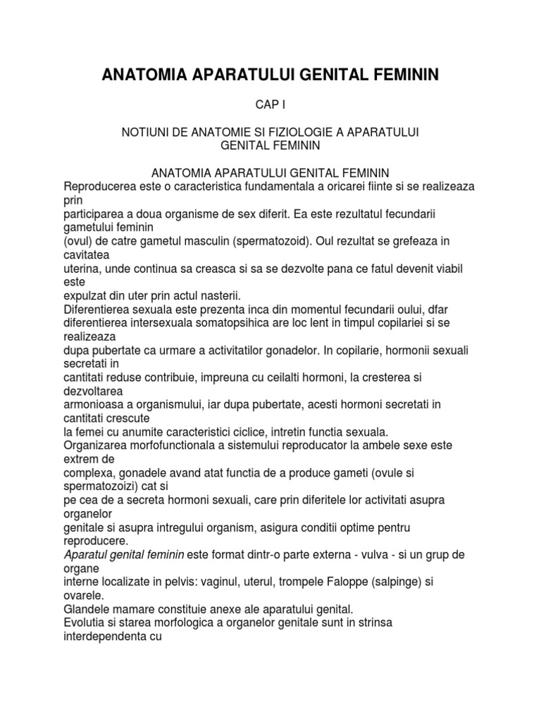 Anatomia Aparatului Genital Feminin-Licenta | PDF