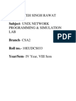 Unix Network Programming and Simulation Lab File