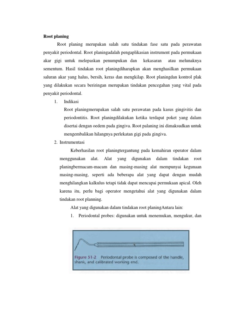 Prosedur dan Indikasi Root Planing | PDF | Griya & Taman