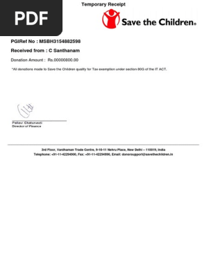 Donation Certificate