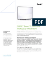 Productblad: SMART Board™ 600 Serie Interactive Whiteboard - Zakelijk