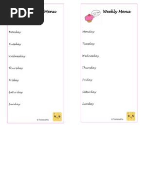 Weekly Menu