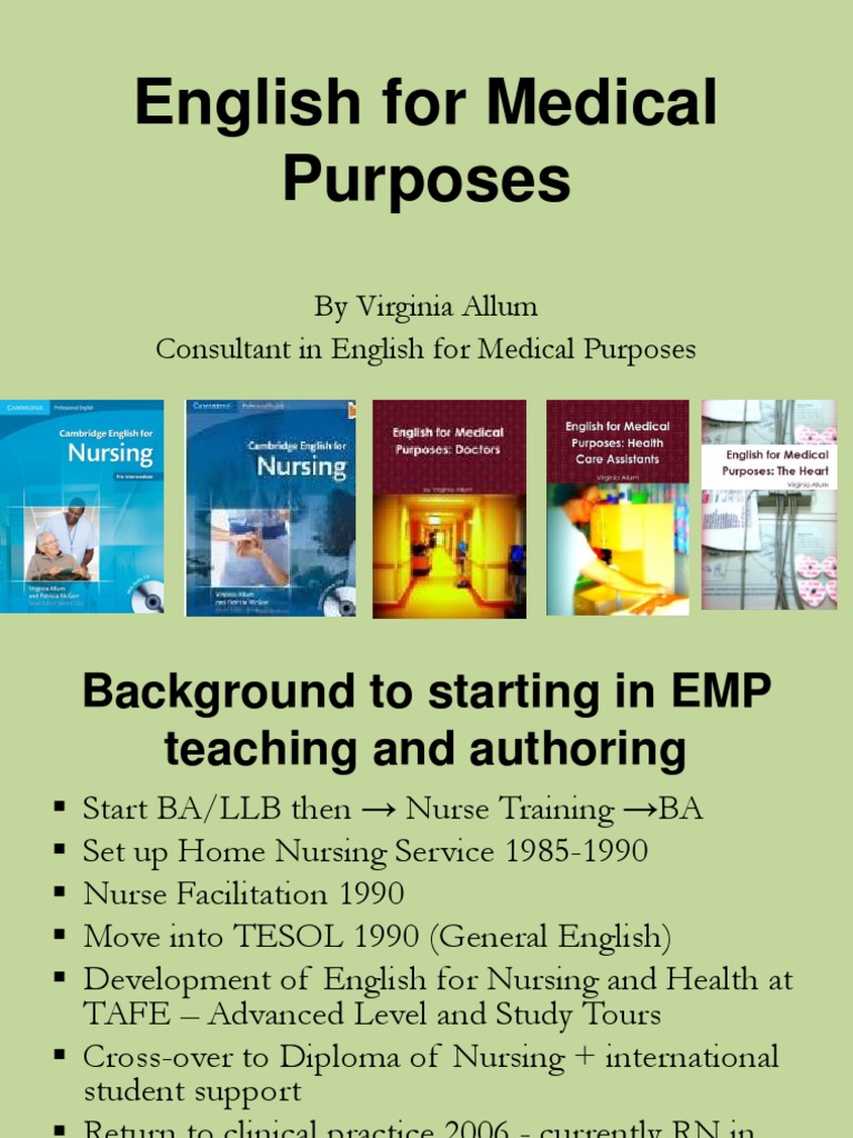 English for Medical Purposes Nursing Educational Technology