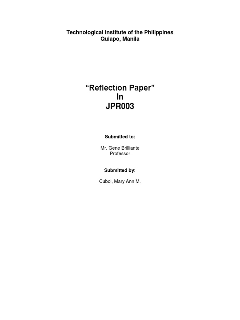 Reflection Paper PDF