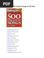 The Rolling Stone 500 Greatest Songs of All Time