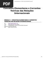 Conceitos Elementares e Correntes Teóricas Das Relações Internacionais