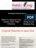 Formatting a Resume Part 2
