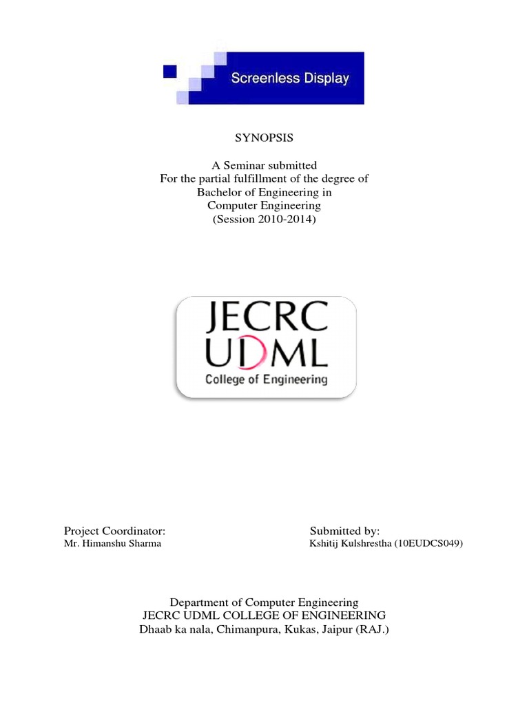 Screenless Display Technology Overview | PDF | Holography ...