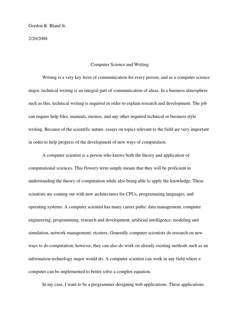 Why study computer science essay picture