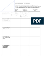 collectivist vs   individualist comparison chart