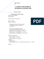 Laporan Praktikum Penerapan Komputer: 1. Kode Program Access