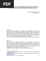 SOUSA Et MACHADO - A Função Transgressiva Dos Múltiplos Sujeitos Nos Gêneros Discursivos