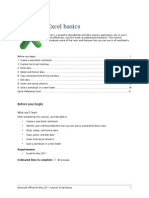 Excel Tutorial - Excel Basics