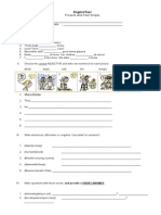 EnglishTest Simple Past and Present