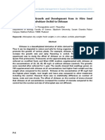 The Response of Growth and Developemnt From in Vitro Seed Propagation of Dendrobium Orchid to Chitosan