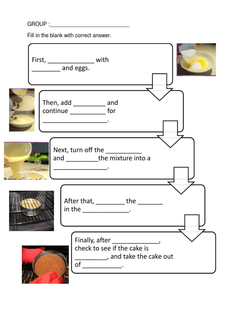 Cake Baking Instructions Template | PDF
