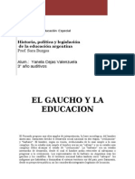 El Gaucho y La Educación - Trabajo de Burgos