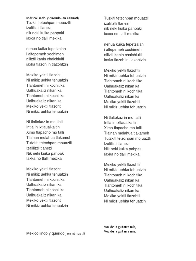 Letra De La Cancion Cielito Lindo Original Y Completa