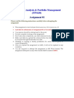 Investment Analysis & Portfolio Management (FIN630) : Assignment 01