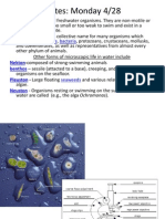 Notes On Microscopic Water Organisms