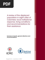 Download A review of the displaced population in eight cities of Colombia local institutional response living conditions and recommendations for their assistance by International Committee of the Red Cross SN22062716 doc pdf