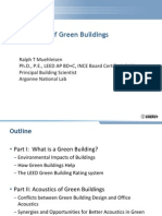 Acoustics of Green Buildings