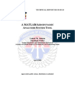 Matlab Aerodynamic Analyzer System Tool