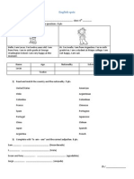 English Quiz 6th