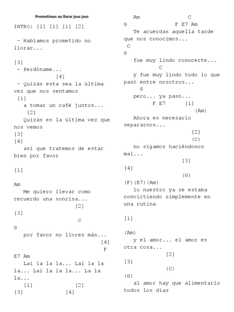 Acordes Lloraras Por Tu Capricho acordes lloraras por tu capricho