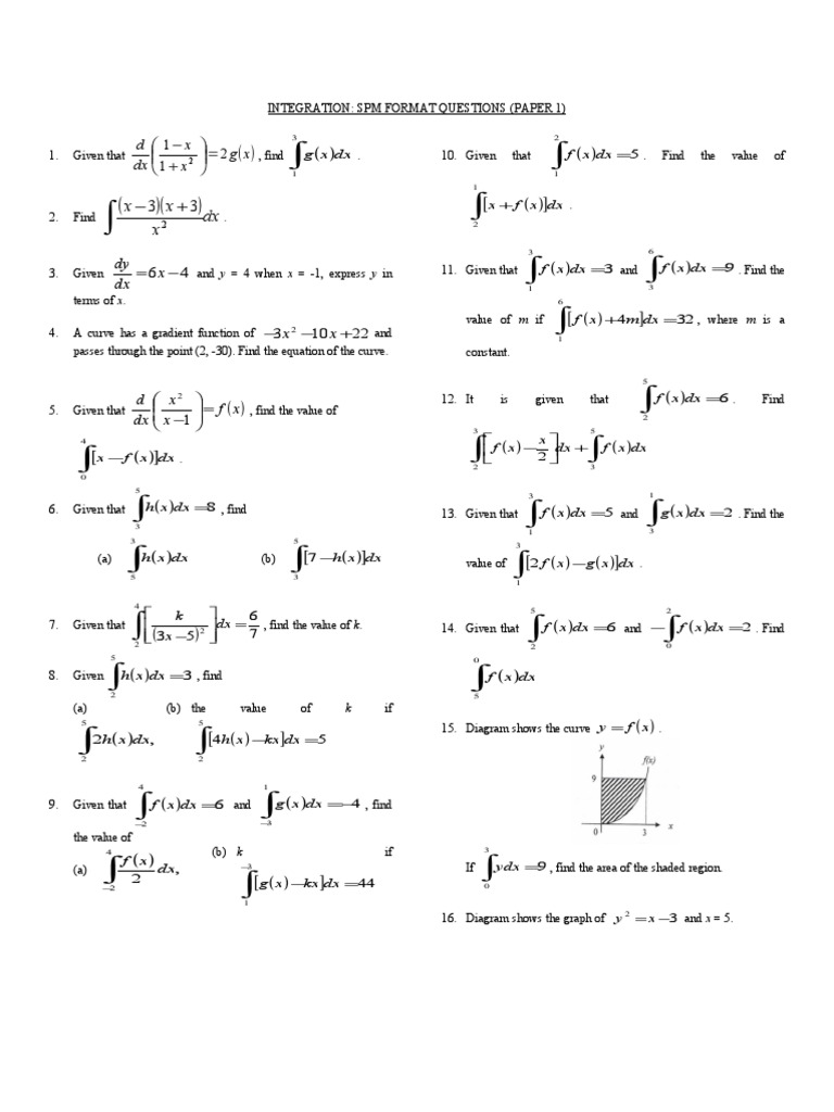 SPM Paper 1 Integration Questions | PDF | Social Science | Teaching ...