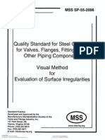 MSS-SP-055 Visual Method For Evaluation of Surface Imperfection For Steel Casting For Valves 2006