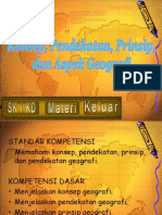 Konsep, Prinsip, Pendekatan Dan Aspek Geografi