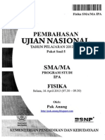 Pembahasan Soal UN Fisika SMA 2013 Paket 5