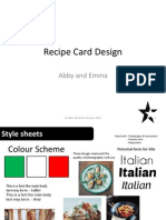 Recipe Card Design Pro-Forma