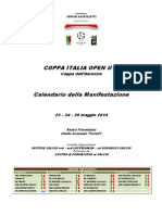 Calendario Coppa Italia Open U10 - Edizione 2014